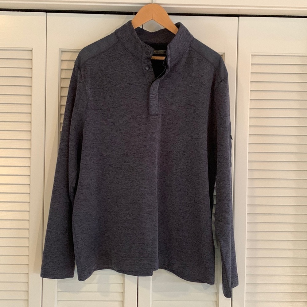 Greg Norman Quarter Button Up Pullover Golf Sweatshirt Men’s Blue Size Large